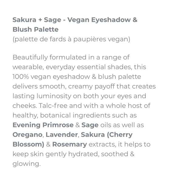 Sakura + Sage Vegan Eyeshadow & Blush Palette - Picture 8 of 8
